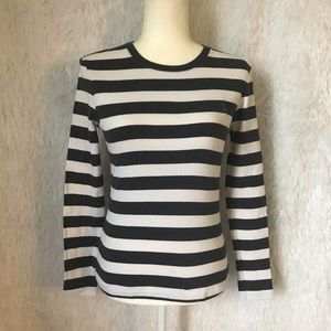 RALPH LAUREN SPORT Black and White Long Sleeve Tee